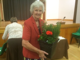 Hilda with her floral pot